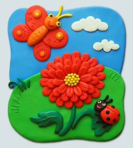 蝴蝶与花的彩泥橡皮泥制作教程图解_彩泥橡皮泥_手工制作大全_中国儿