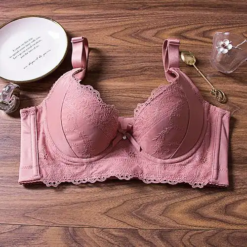 kkay五排扣调整型文胸收副乳内衣女薄款聚拢防下垂上托胸罩无海绵