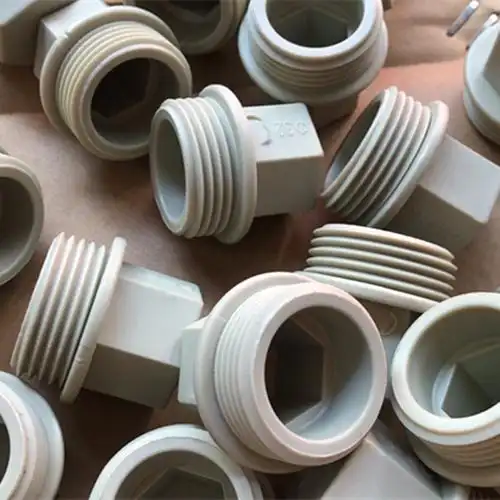 pp pph外丝堵头 外牙堵头外螺纹堵塞塑料 化工管件配件牙堵帽丝堵