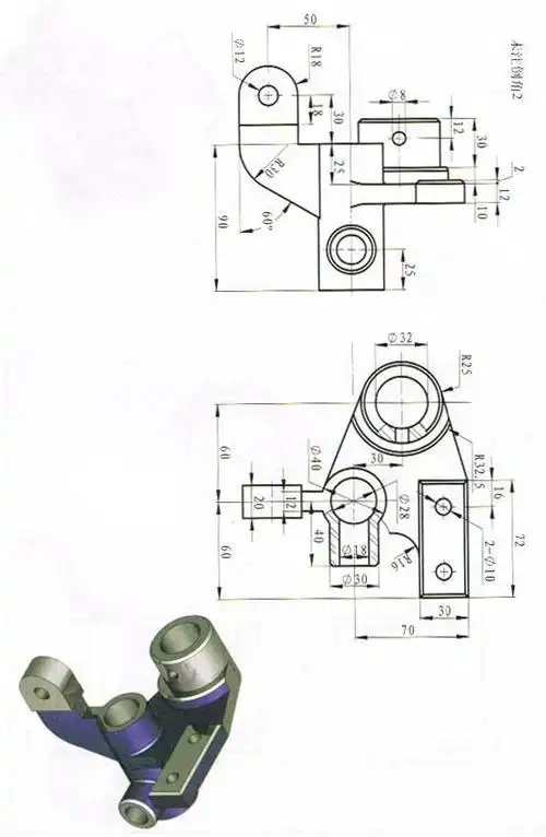 学习ug学会画图纸是必不可少的,给大家一些练习图纸