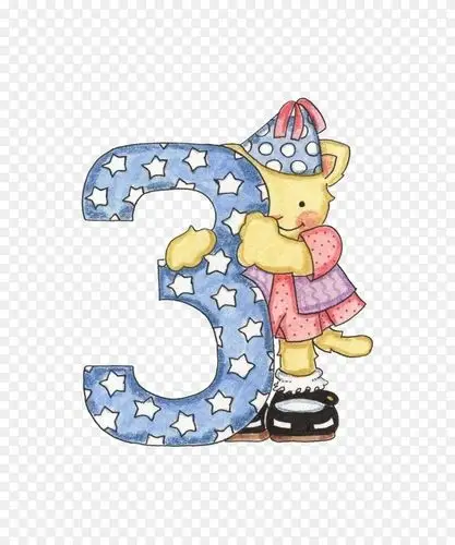 生日剪贴画-数字卡通