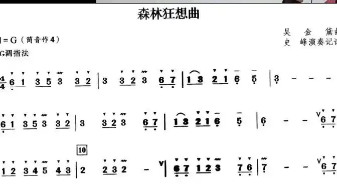 森林狂想曲简谱五线谱分享,竖笛演奏练习-音乐视频-搜狐视频