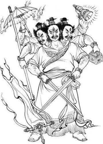 封神演义 封神榜 李靖 神话传说 神仙 封神简笔画 手绘 线稿 565595