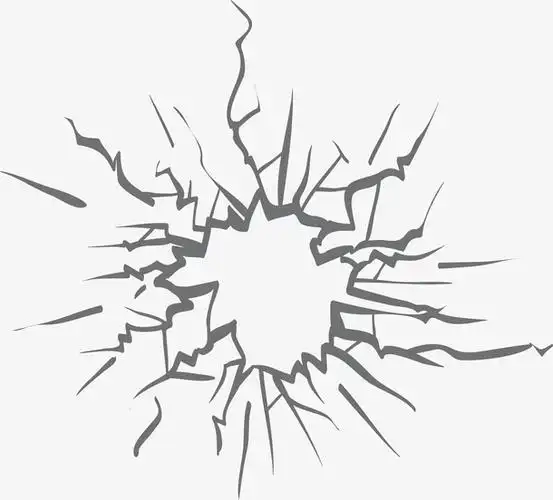 碎玻璃破洞装饰元素