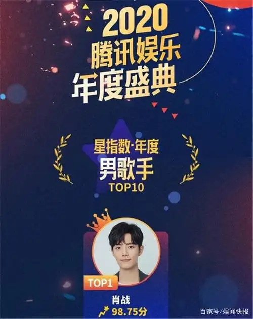 恭喜!肖战获年度盛典男歌手top1,始终越挫越勇,凭实力证明自己