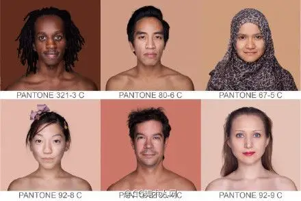 绘画参考#各色人种肤色参考