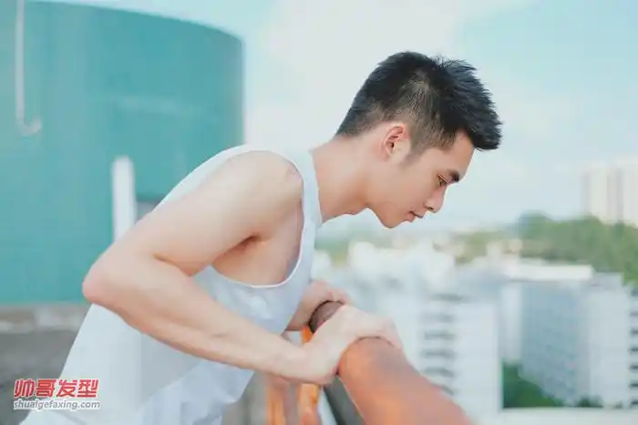 清秀阳光的国产帅哥黑色短发最迷人