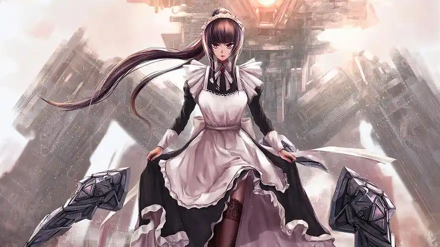 白色连衣裙动漫女孩4k(4k)- 动漫壁纸,艺术家壁纸,艺术壁纸,高清壁纸