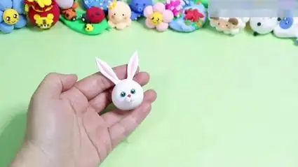 超轻粘土手工动物篇-小白兔