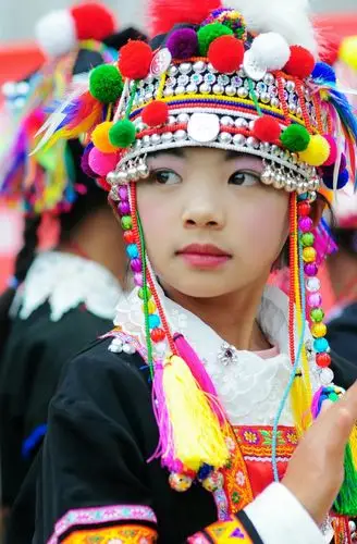 漂亮的哈尼族小女孩