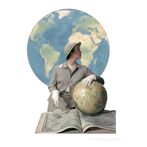 复古清新杂志风手帐本贴纸纸包素材人物拼贴贴纸