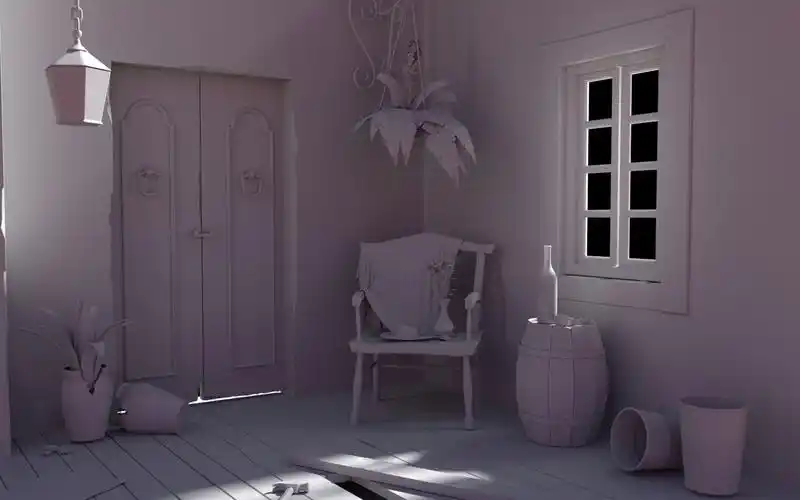 maya室内场景灯光设定制作