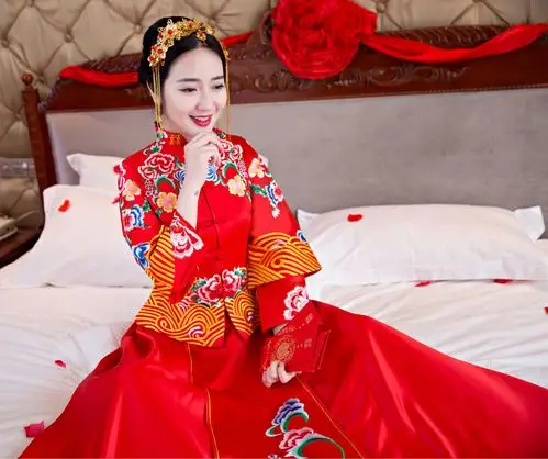 中式结婚礼服 l_婚纱礼服_喜庆盒商城