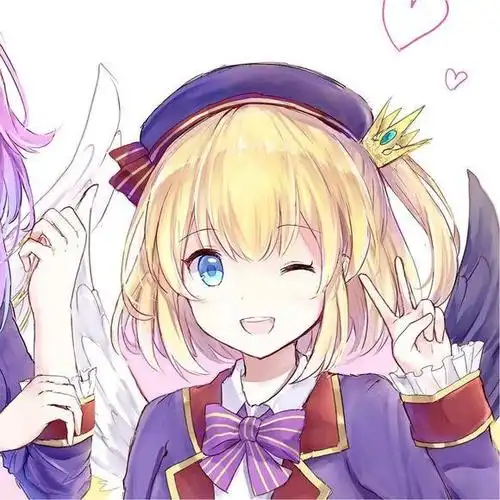 超美的二次元闺蜜头像瞳孔留下的闪影成为岁月的刺青