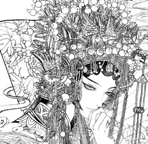 古风汉服人物手绘线稿|绘画|白描|线描|古体诗_网易订阅