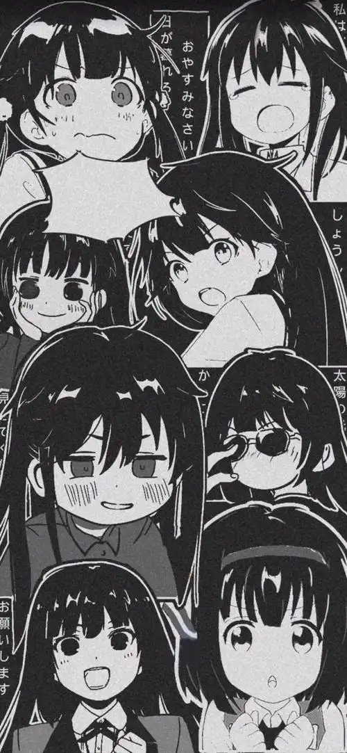 壁纸黑白动漫二次元拼接壁纸