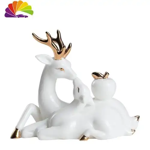 舒适主义一路平安鹿有你女人车内装饰品汽车摆件个性创意车载男士大气