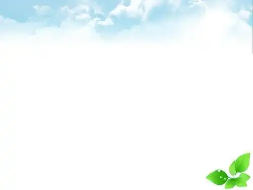 精美漂亮简单大方蓝天白云绿叶ppt背景模板_word文档在线阅读与下载