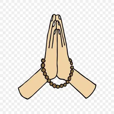 双手合十矢量佛教符号