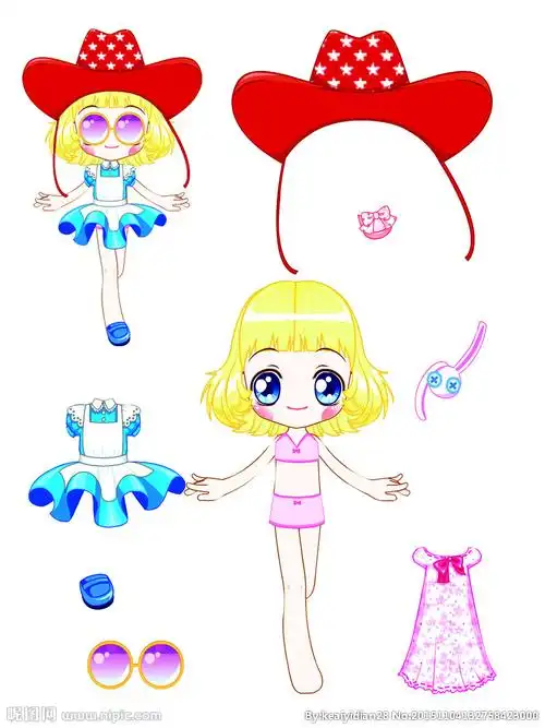 美女换装贴纸设计图__psd分层素材_psd分层素材_设计图库_昵图网nipic