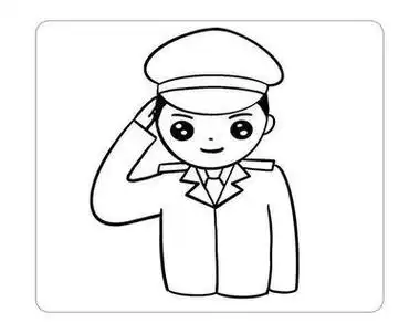 军人简笔画简单又漂亮 - 简单简笔画