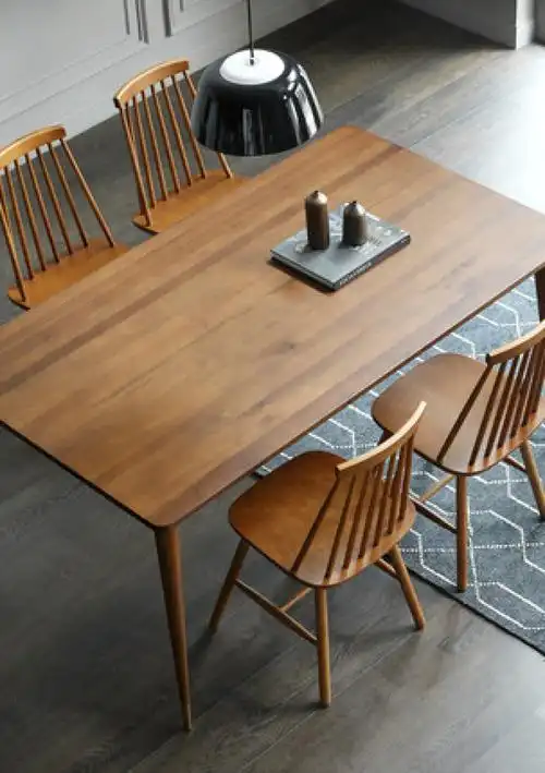 u.新都市系列进口实木/墨尔本6人位西餐桌/胡桃木色y