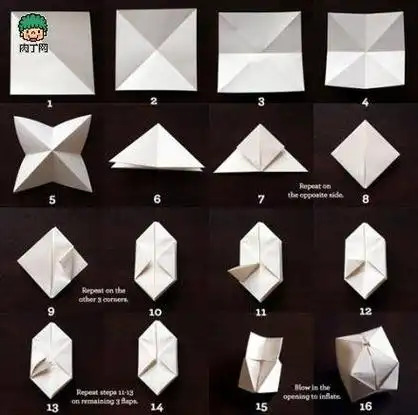 折纸作品的做法大全图片步骤图片 手工折纸大全-普车都