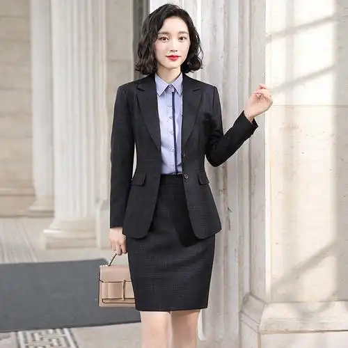女2019秋季新款外套气质白领工装女士高端工作服暗格西装商务正装视频