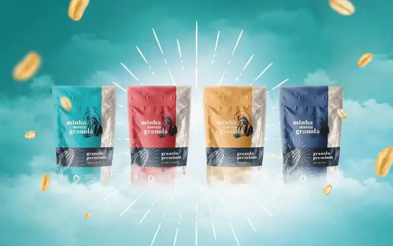 高端水果健身食品麦片包装袋设计