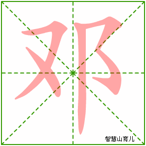 邓的笔顺拼音及解释