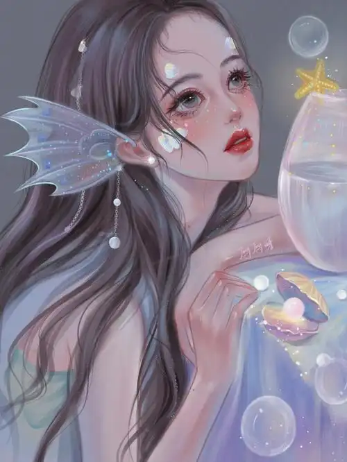 仙仙的美人鱼附带详细的的绘图步骤