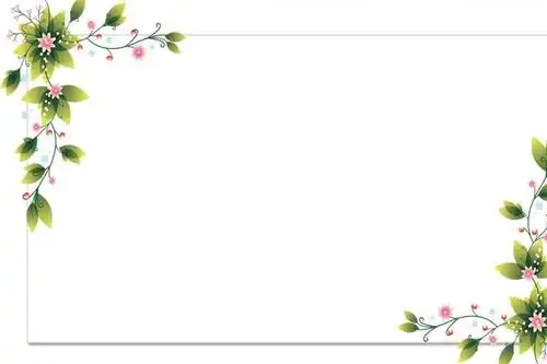 三张清新简洁的绿色藤蔓ppt背景图片