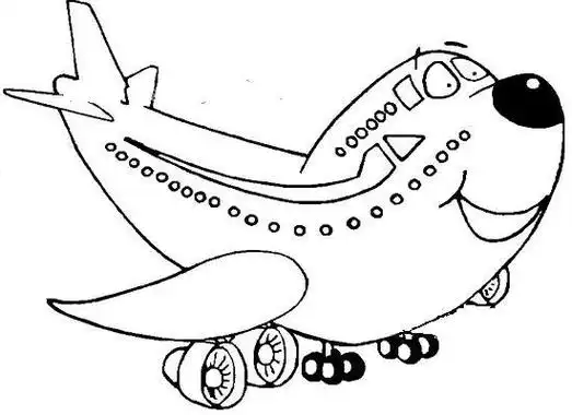 卡通飞机简笔画,图片,简笔画-学笔画