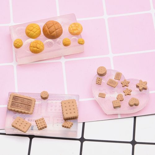 超轻石塑粘土软陶圣诞节甜甜圈泡芙饼干小熊迷你食玩翻糖硅胶模具