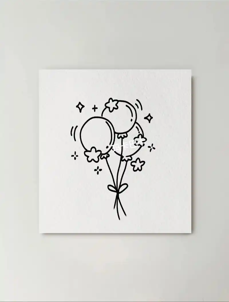 今天画一束气球🎈学会快去试试吧#简笔画 #气球 #气球简笔 - 抖音
