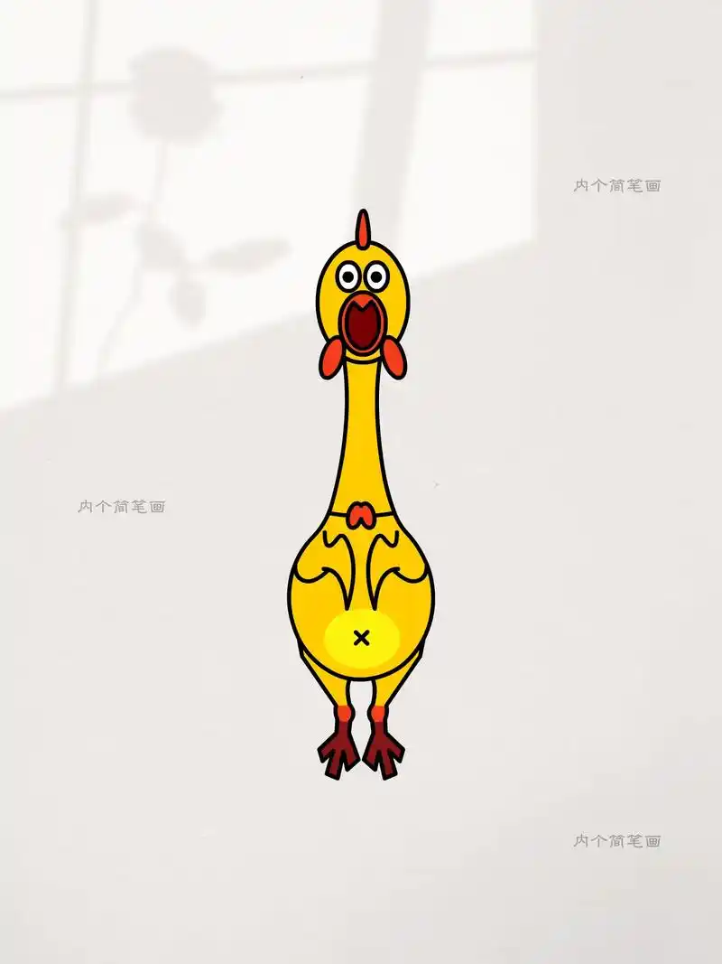 椭圆画尖叫鸡简笔画,咯咯咯~喔喔喔~#简笔画 #动物简笔画  - 抖音