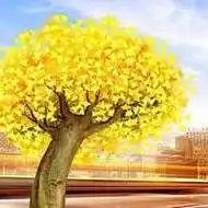 金色好看的大树头像_微信头像图片大全