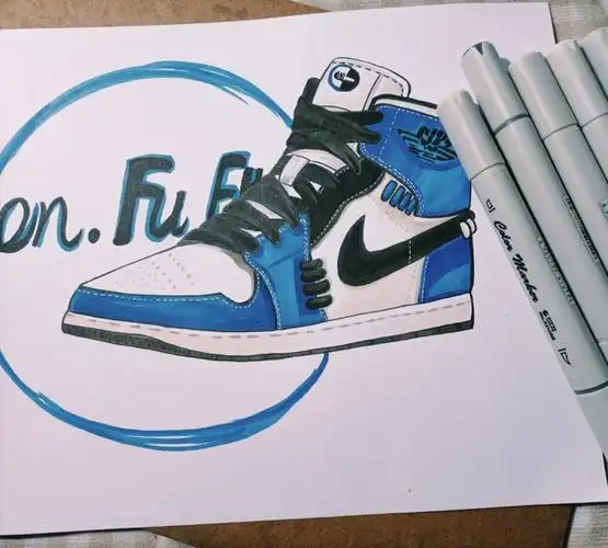 77马克笔绘画鞋子线稿勾线稿