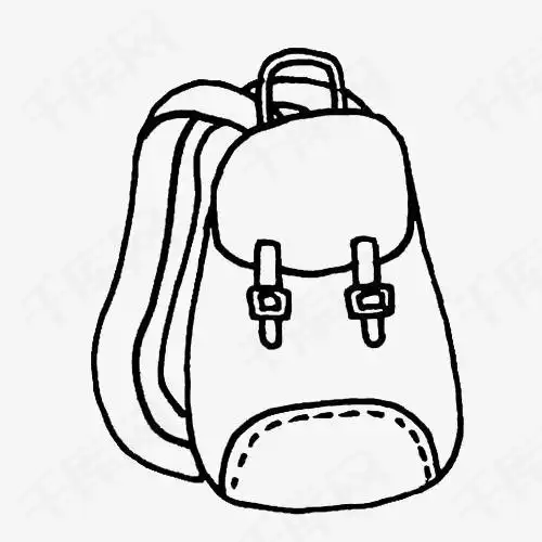 背包书包双肩包手绘图简笔图插图谁有书包的简笔画图片