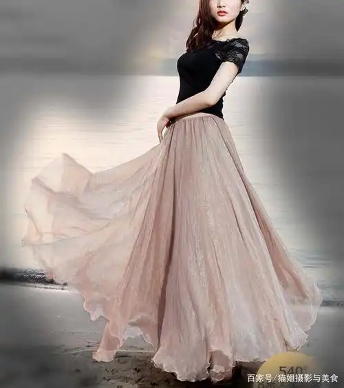 雪纺长裙穿出来飘飘欲仙 淑女控不得不看 要聚焦眼光就这样穿
