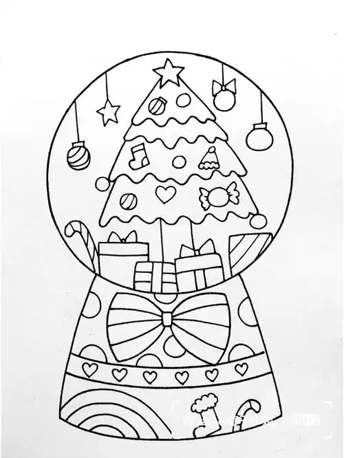 简单圣诞节主题儿童画