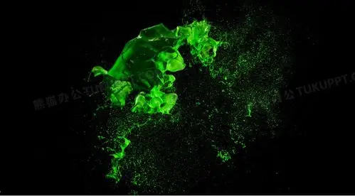 黑底绿色液体海报背景png图片素材下载_背景png_熊猫办公