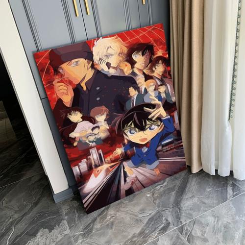 数字油画diy油彩画水彩填色治愈手工画名侦探柯南涂色填充装饰画