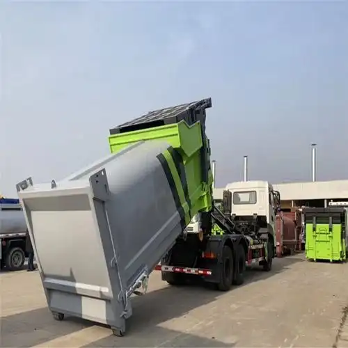 国六勾臂式垃圾车 东风天龙 大型车厢可卸式垃圾车20立方-阿里巴巴