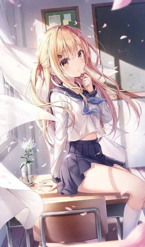 精选高清壁纸|青春洋溢动漫女生,请你再努力一下,为了你想见的人,想做