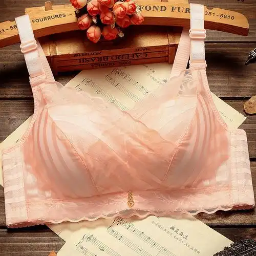 加厚聚拢小胸平胸专用特厚胸罩性感内衣女厚款 大红单件 38/85厚杯 6