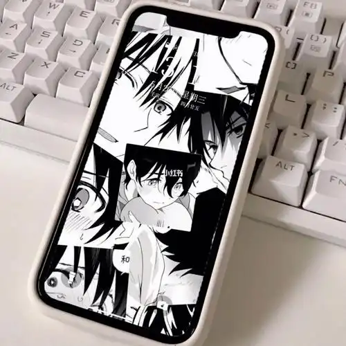 动漫男生黑白壁纸