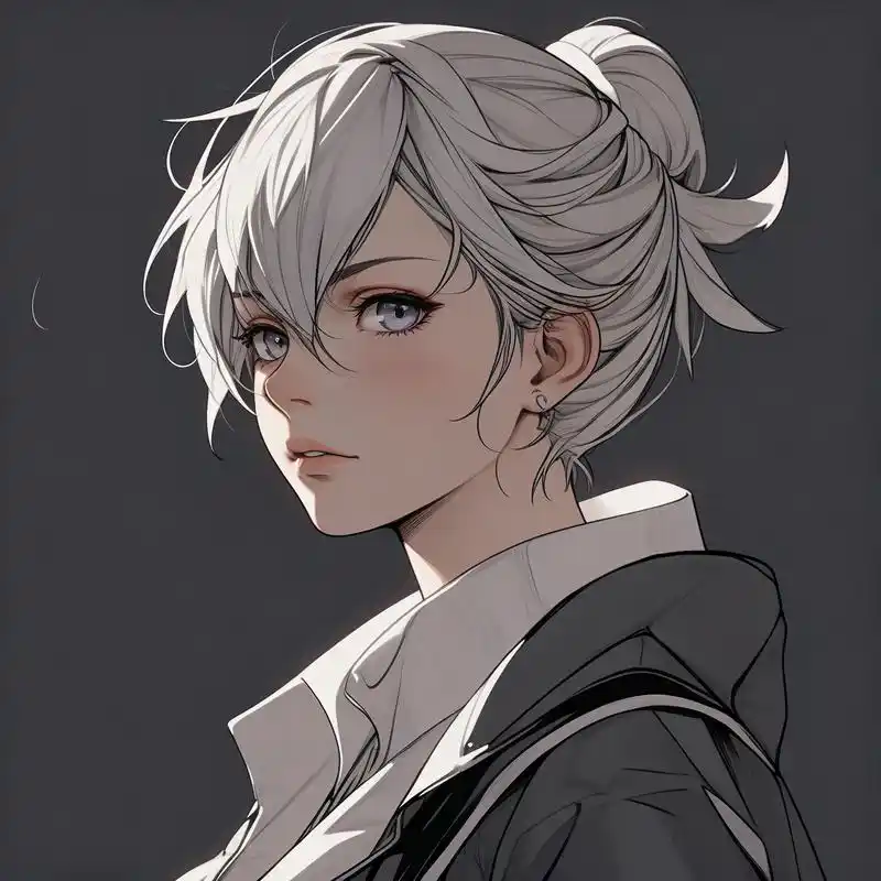 96半侧脸的漫画魅力99 探索半侧脸的神秘与漫画的灵动,这样的头像