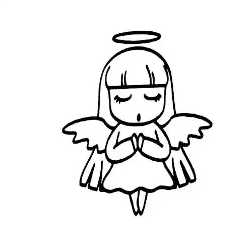 简笔画小天使大全