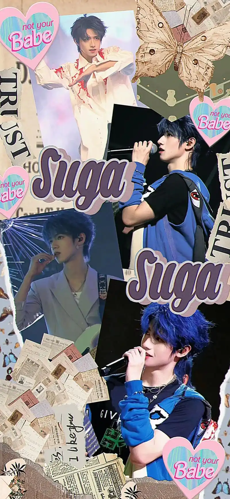 新鲜出炉的小蓝莓壁纸#手机锁屏 #朱志鑫 #朱志鑫蓝发造型  - 抖音